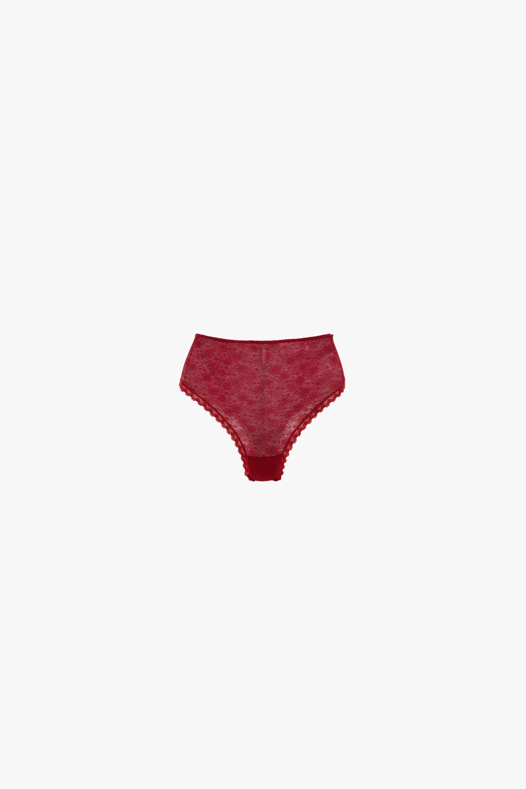 LaceMonogramKnickerInPoppyRed